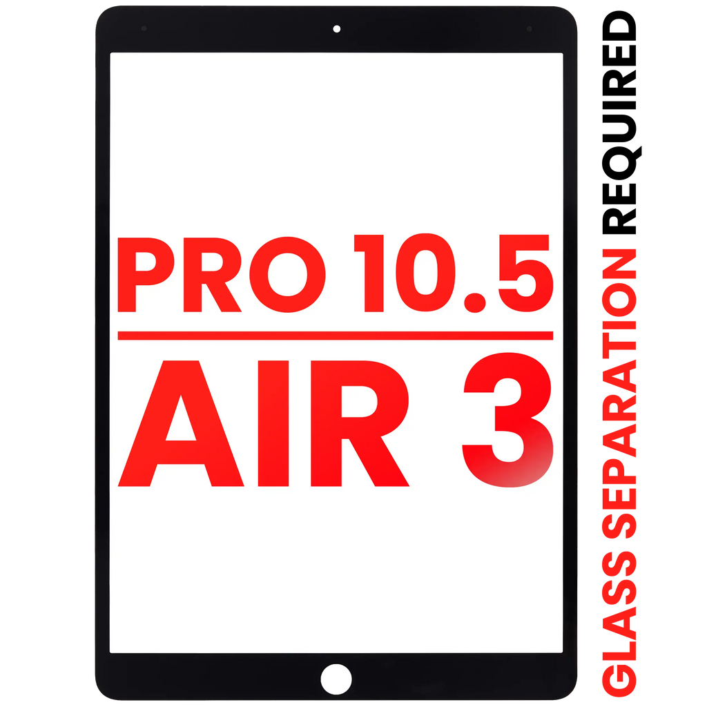 Front Glass Only for iPad Pro 10.5" / iPad Air 3 (Black) (Glass separation required)