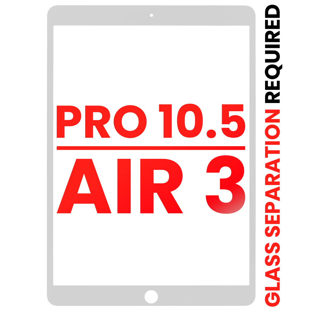 Front Glass only for iPad Pro 10.5" / iPad Air 3 (White) - Glass separation required