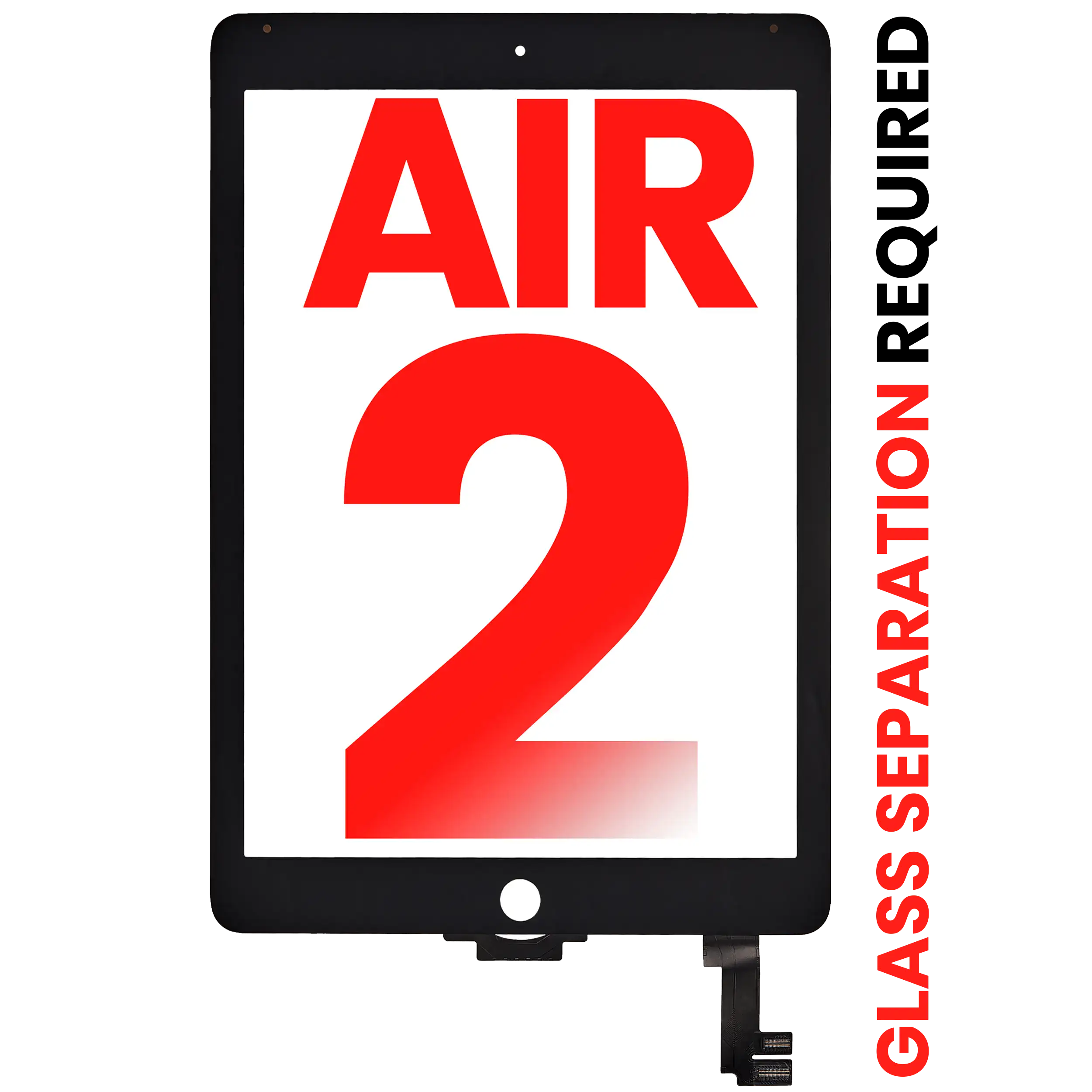 Digitizer for iPad Air 2 (Glass separation required) (Aftermarket Plus) (Black)