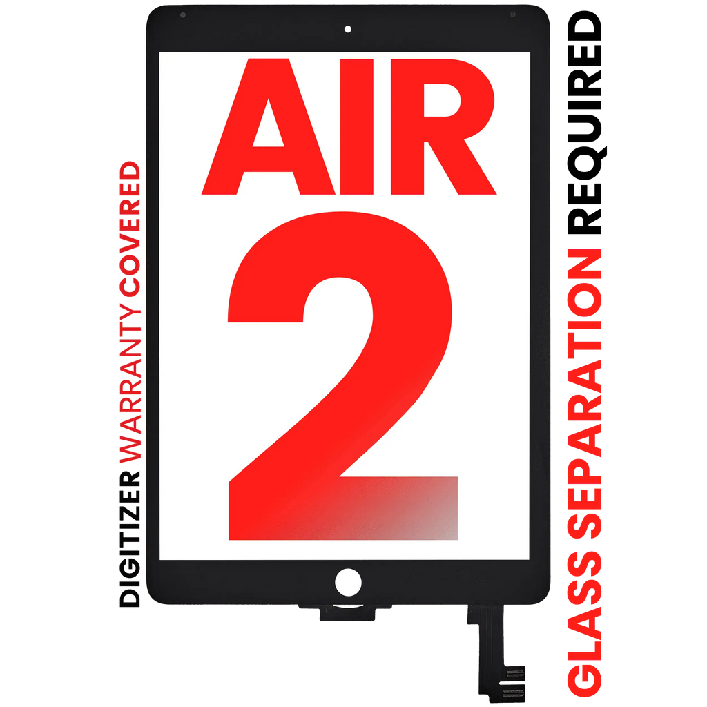 Digitizer für iPad Air 2 Schwarz – Aftermarket Pro (Glastrennung erforderlich)