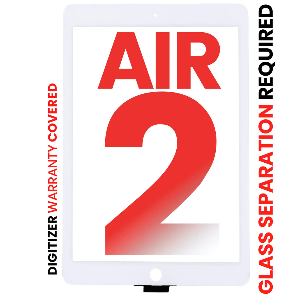 Digitizer for iPad Air 2 (Glass separation required) (Aftermarket Pro: XO7) (White)