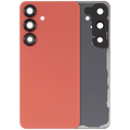 Back Cover with Camera Lens for Samsung Galaxy S25 5G (No Logo) (Aftermarket Plus) (Coral Red)