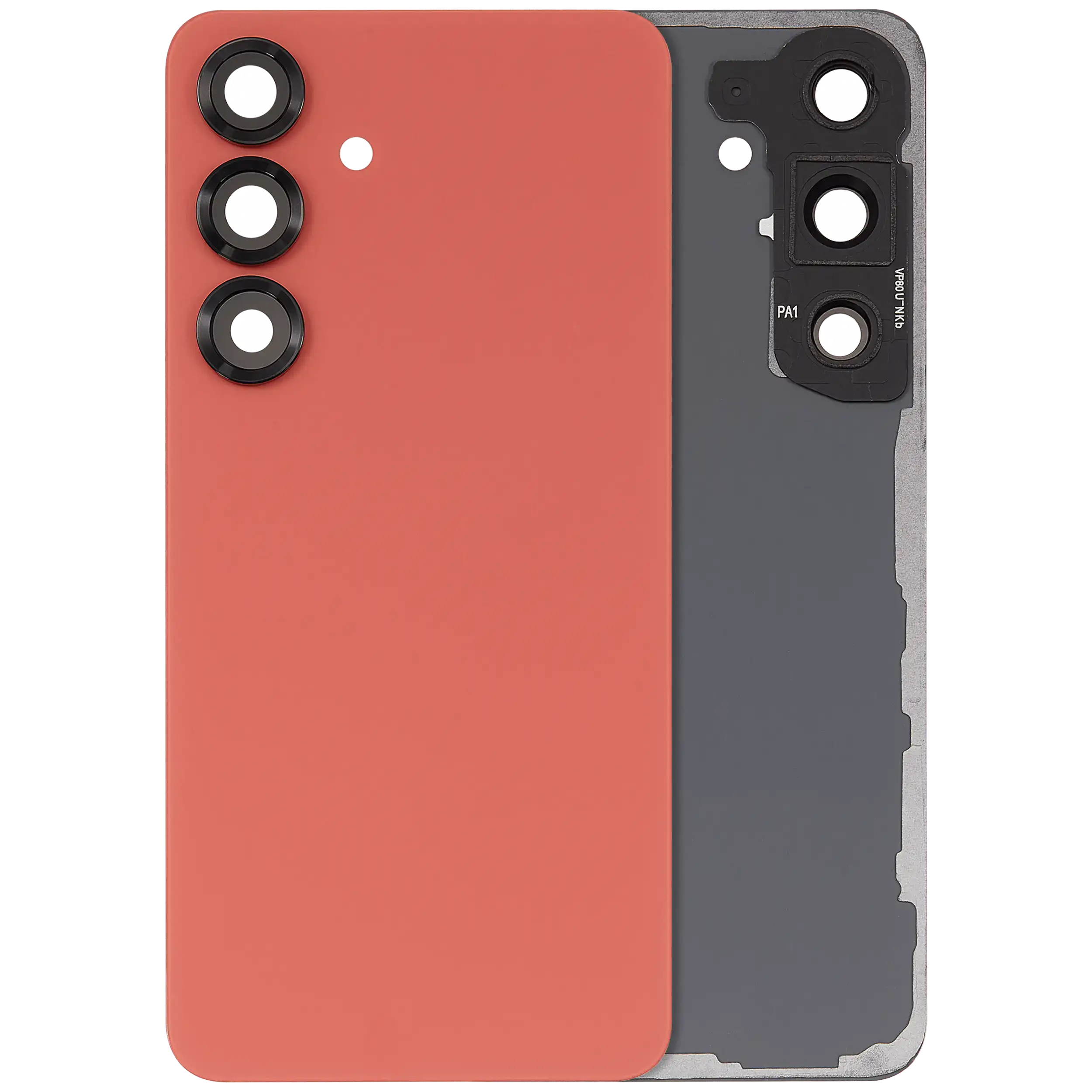 Back Cover with Camera Lens for Samsung Galaxy S25 5G (No Logo) (Aftermarket Plus) (Coral Red)