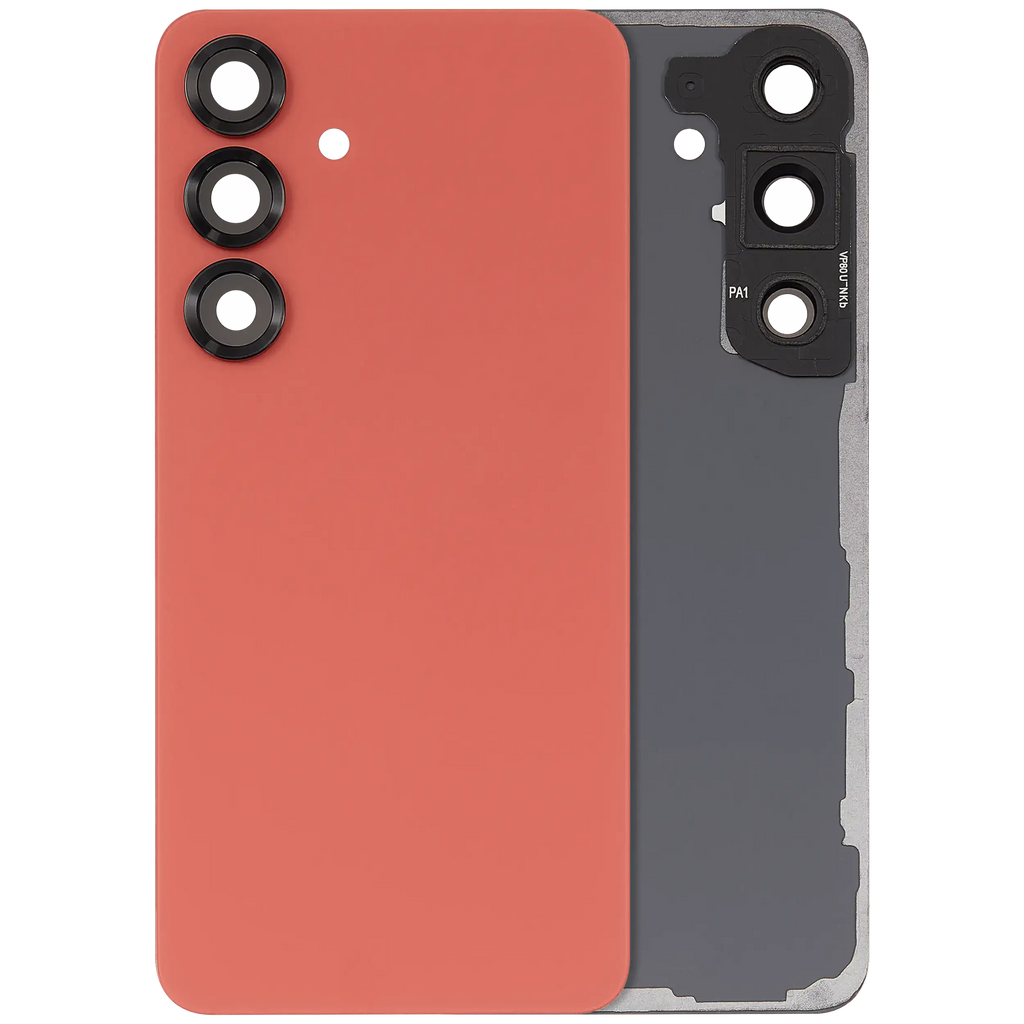 Back Cover with Camera Lens for Samsung Galaxy S25 5G (No Logo) (Aftermarket Plus) (Coral Red)