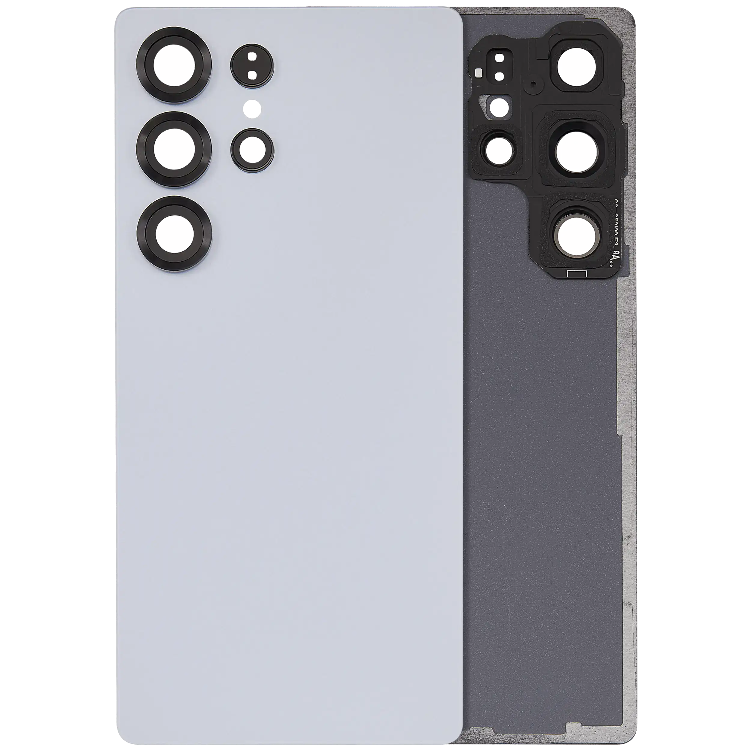 Back cover with camera lens for Samsung Galaxy S25 Ultra 5G (no logo, Aftermarket Plus, Titanium Silver Blue)