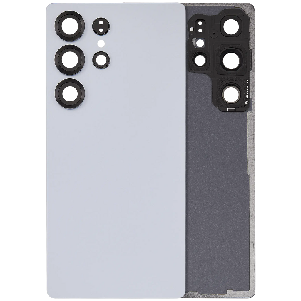Back cover with camera lens for Samsung Galaxy S25 Ultra 5G (no logo, Aftermarket Plus, Titanium Silver Blue)