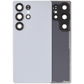 Backcover m. Kameralinse f. Samsung S25 Ultra, Titan Silber Blau, AM+, o. Logo