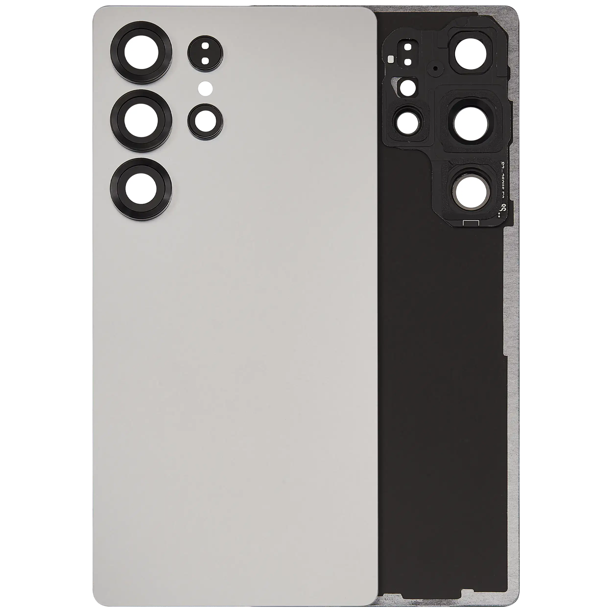 Backcover m. Kamera f. Samsung S25 Ultra, kein Logo, Aftermarket Plus, Weiß