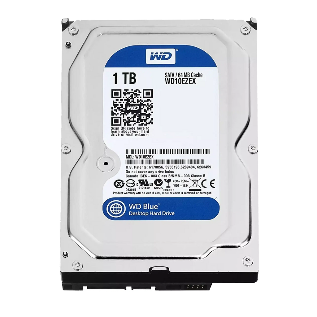 1TB WD Blue 3.5" HDD Internal Hard Drive - 7200 RPM (26mm) Refurbished