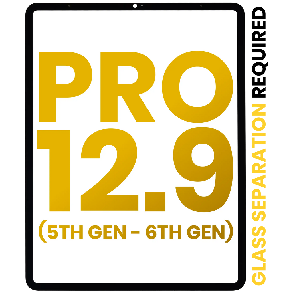 Front Glass for iPad Pro 12.9" 5th Gen (2021) / 6th Gen (2022) (Glass Separation Required) (Premium) (All Colors)