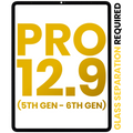 Front Glass for iPad Pro 12.9" 5th Gen (2021) / 6th Gen (2022) (Glass Separation Required) (Premium) (All Colors)