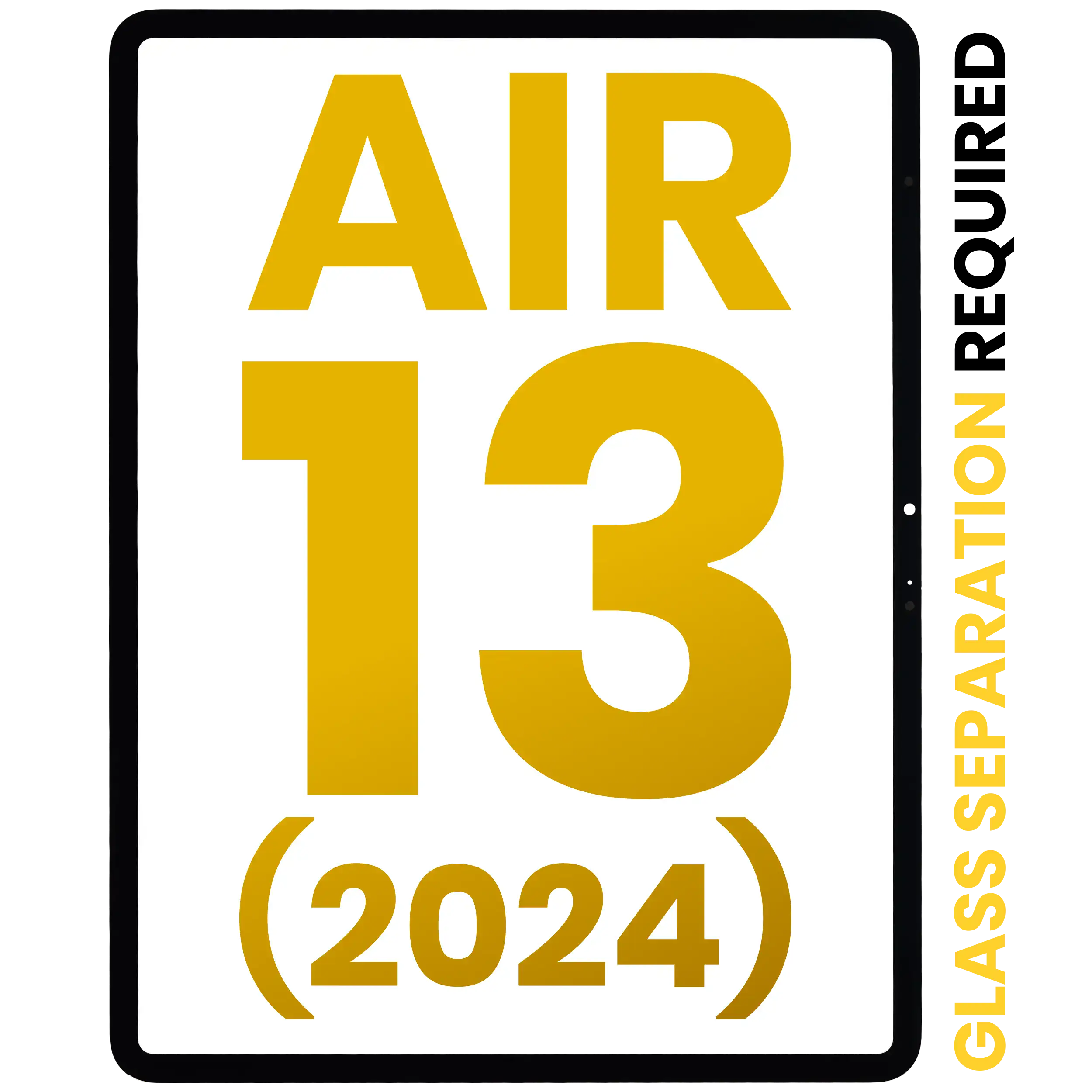 Front Glass for iPad Air 13" (2024) (Glass Separation Required) (Premium) (All Colors)