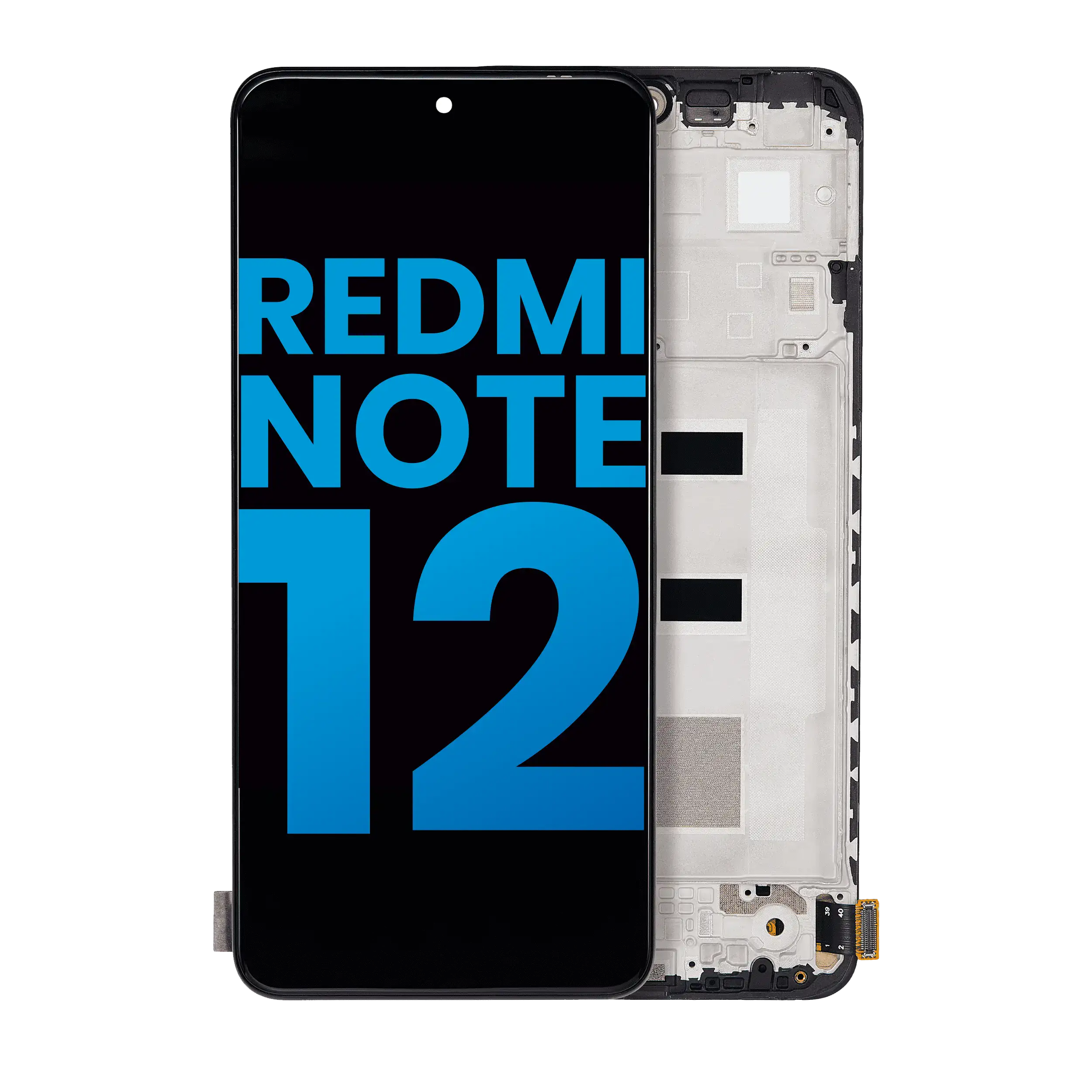 LCD-Display mit Rahmen für Xiaomi Redmi Note 12 4G (Aftermarket: Incell) ()
