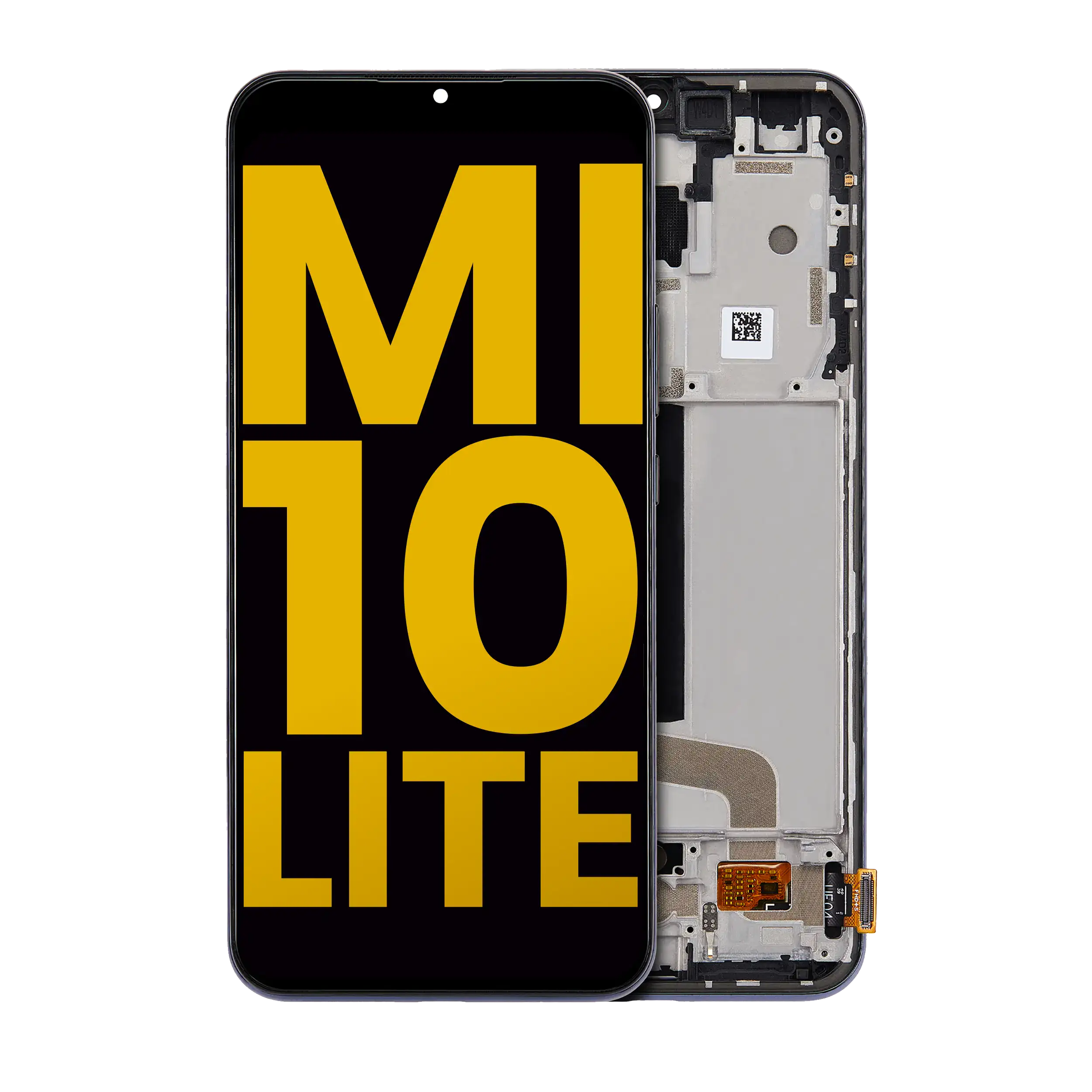 OLED-Display mit Rahmen für Xiaomi Mi 10 Lite 5G (Refurbished) (Cosmic Gray)