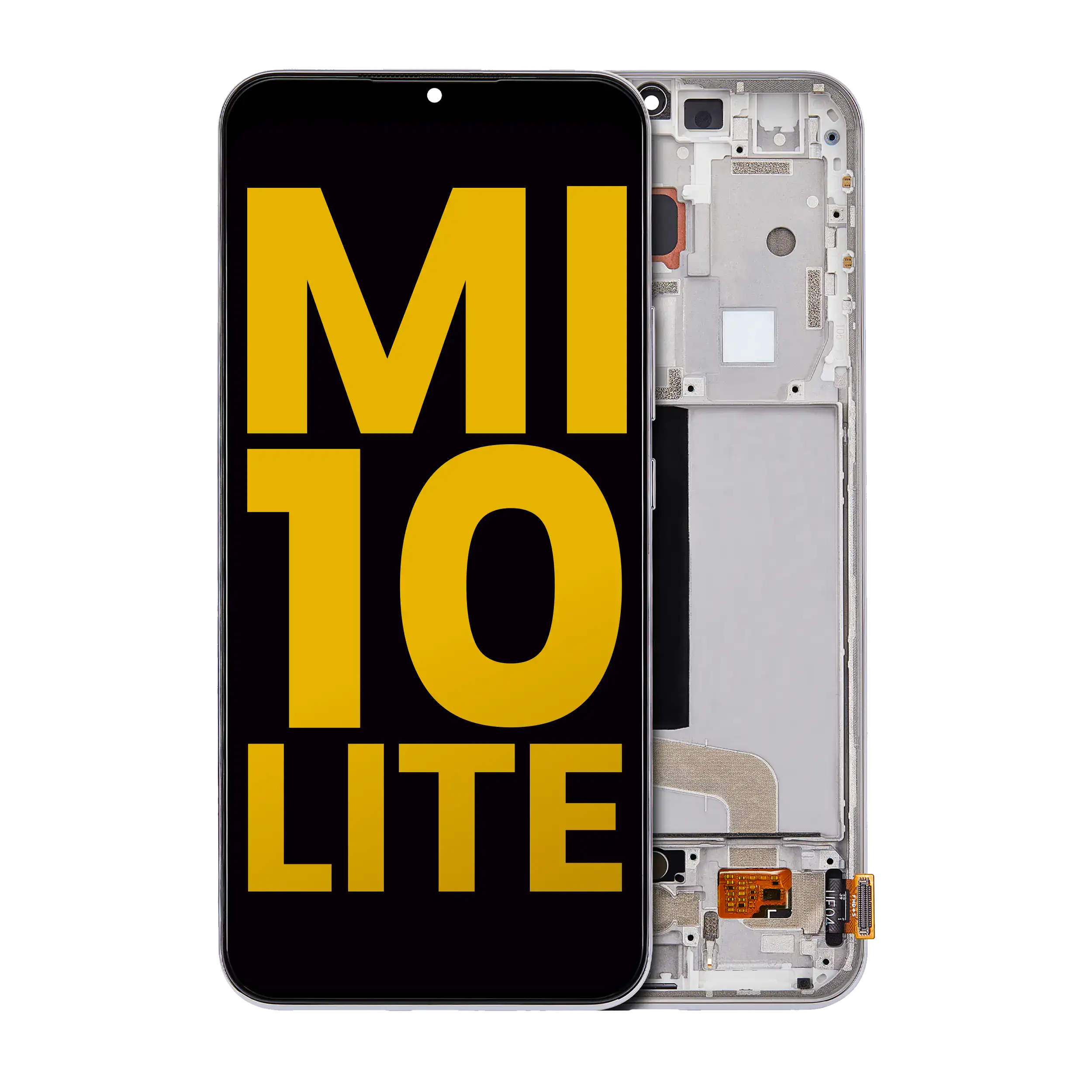 OLED-Display mit Rahmen für Xiaomi Mi 10 Lite 5G (Refurbished) (Dream White)