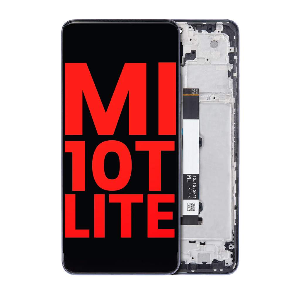 OLED Display with Frame for Xiaomi Mi 10 Lite 5G (Aftermarket Plus) (Cosmic Gray)