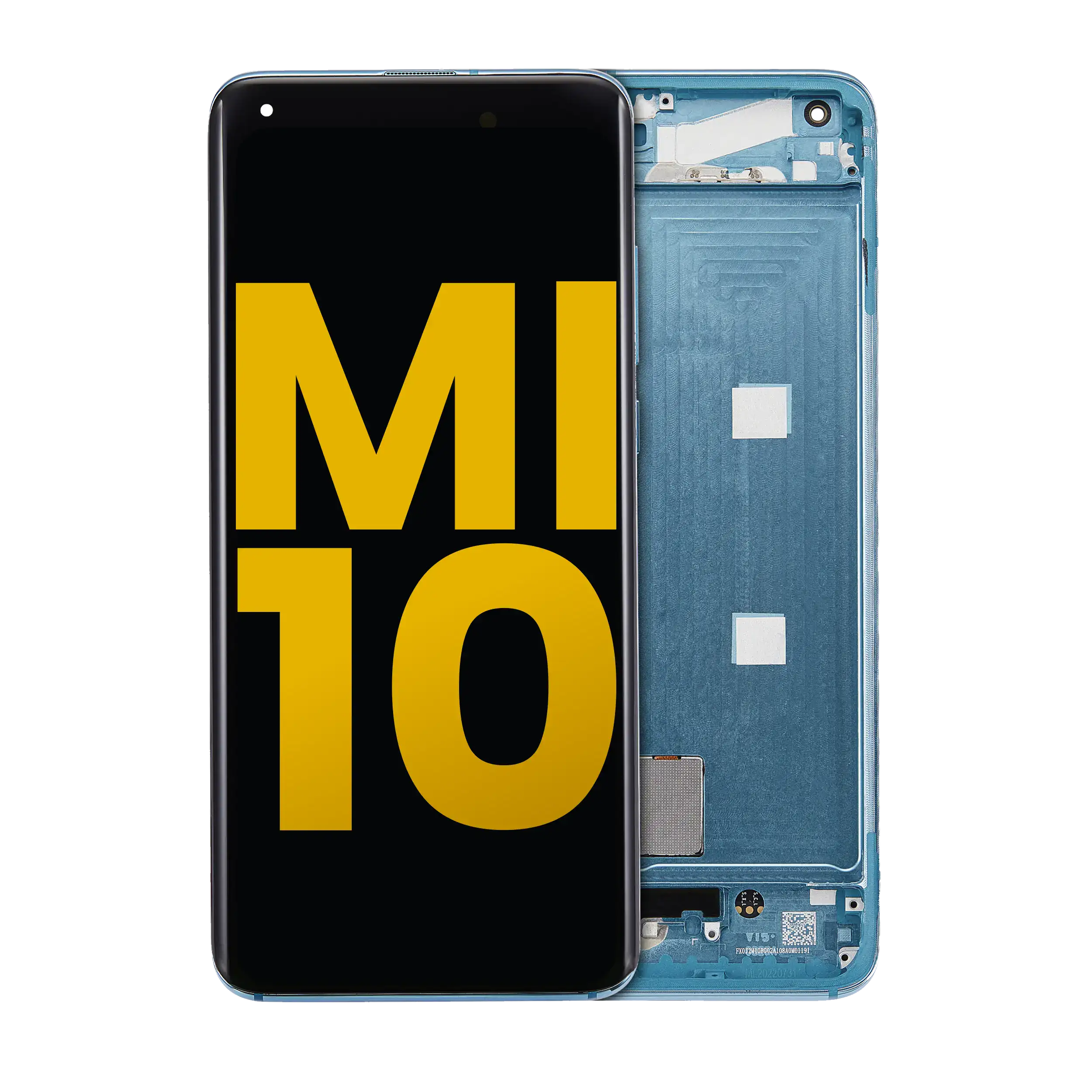 OLED Display with Frame for Xiaomi Mi 10 5G (Refurbished, Coral Green)