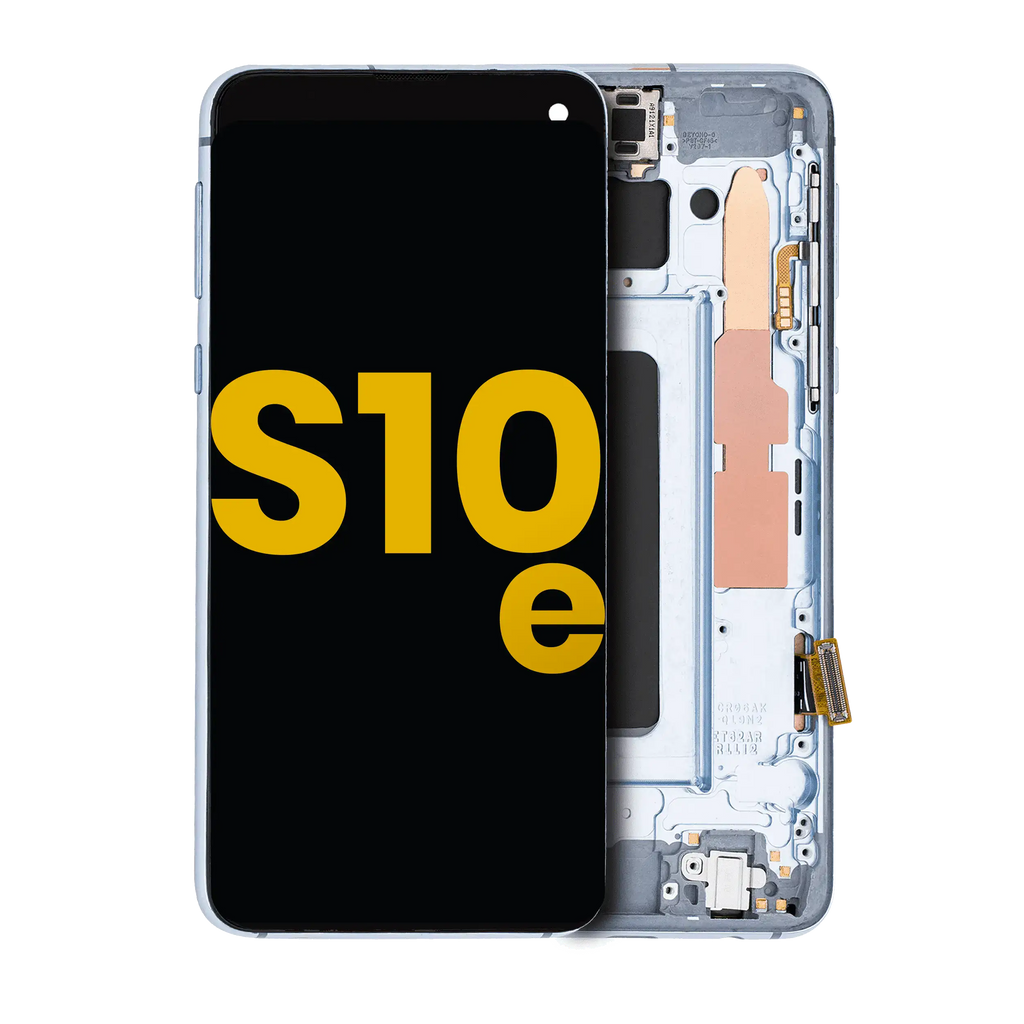 OLED-Display mit Rahmen für Samsung Galaxy S10E (Refurbished) (Prism Blue)