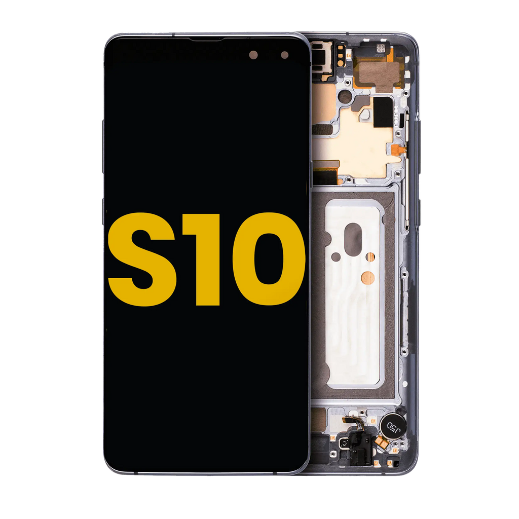 OLED-Display mit Rahmen für Samsung Galaxy S10 5G (Refurbished) (Majestic Black)