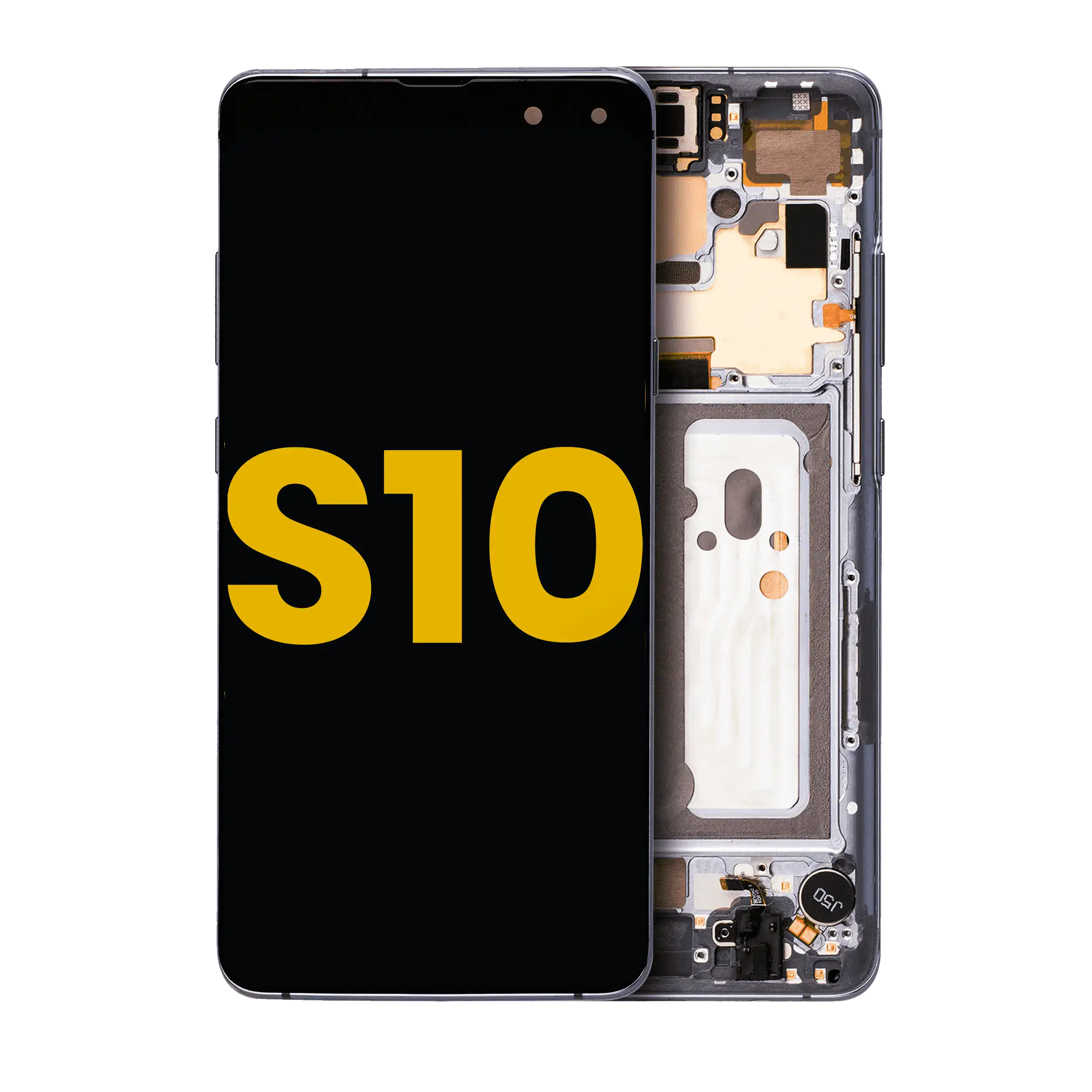 OLED-Display mit Rahmen für Samsung Galaxy S10 5G (Refurbished) (Majestic Black)