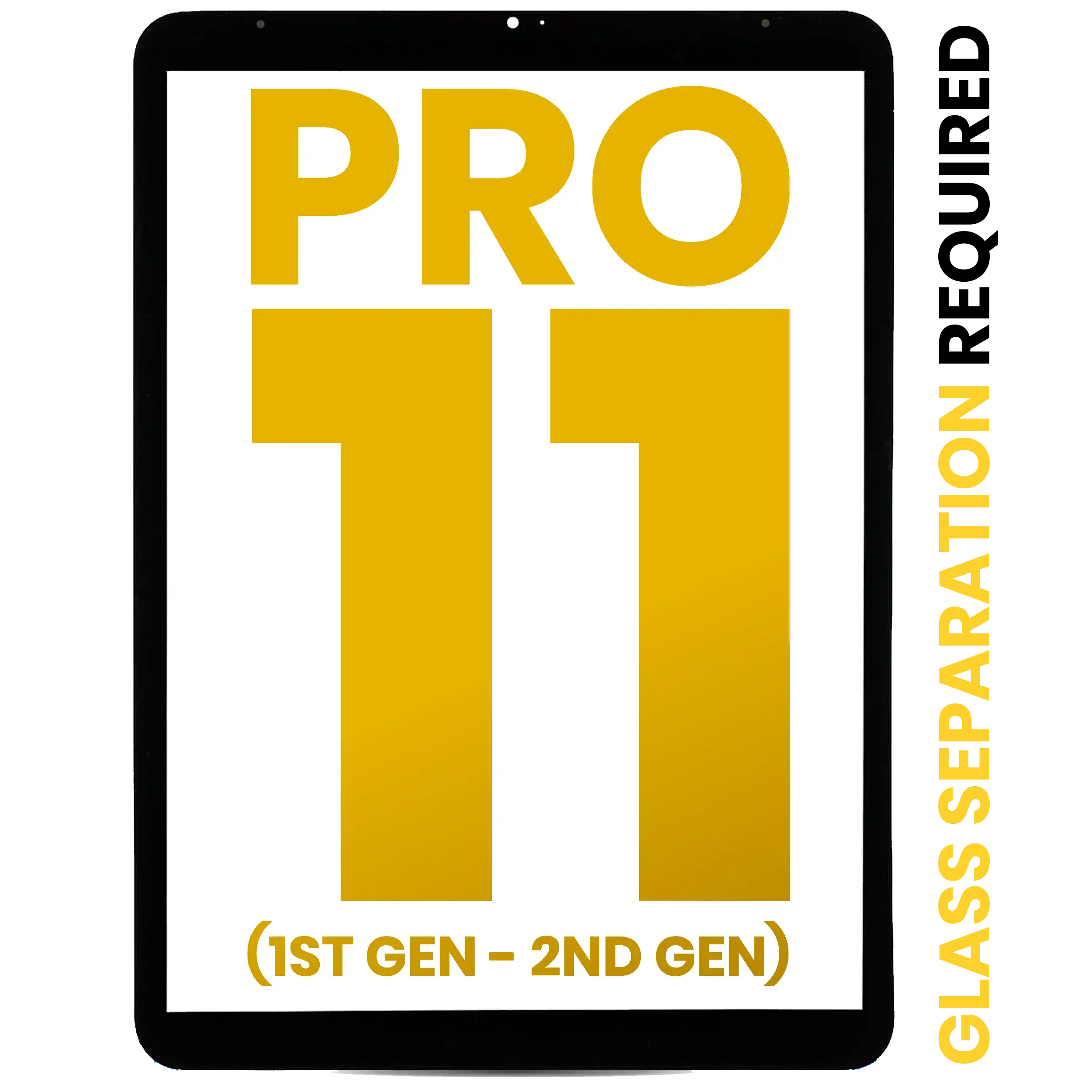 Digitizer for iPad Pro 11" 1st Gen (2018) / iPad Pro 11" 2nd Gen (2020) – Glass Separation Required – Premium – All Colors