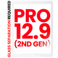 Digitizer iPad Pro 12.9 2nd Gen Weiß Aftermarket Plus Glastrennung