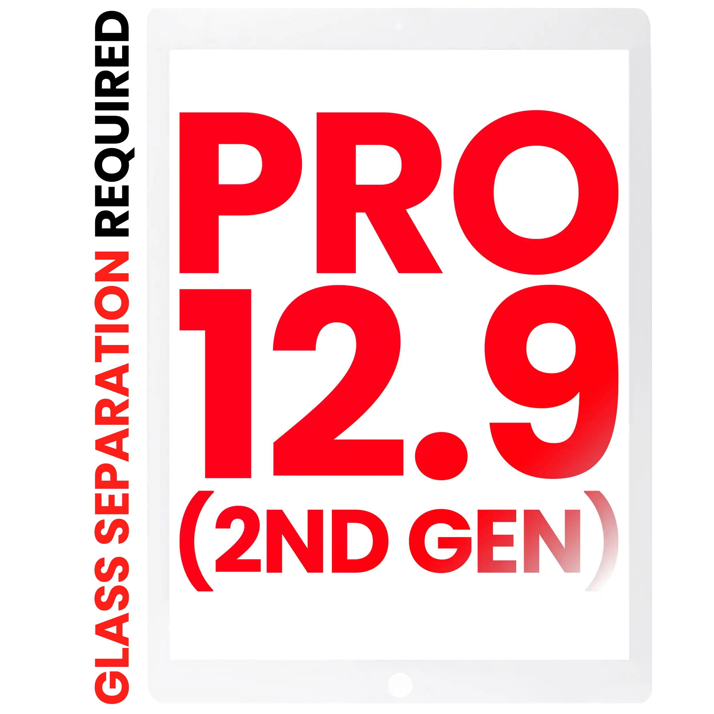 Digitizer iPad Pro 12.9 2nd Gen Weiß Aftermarket Plus Glastrennung