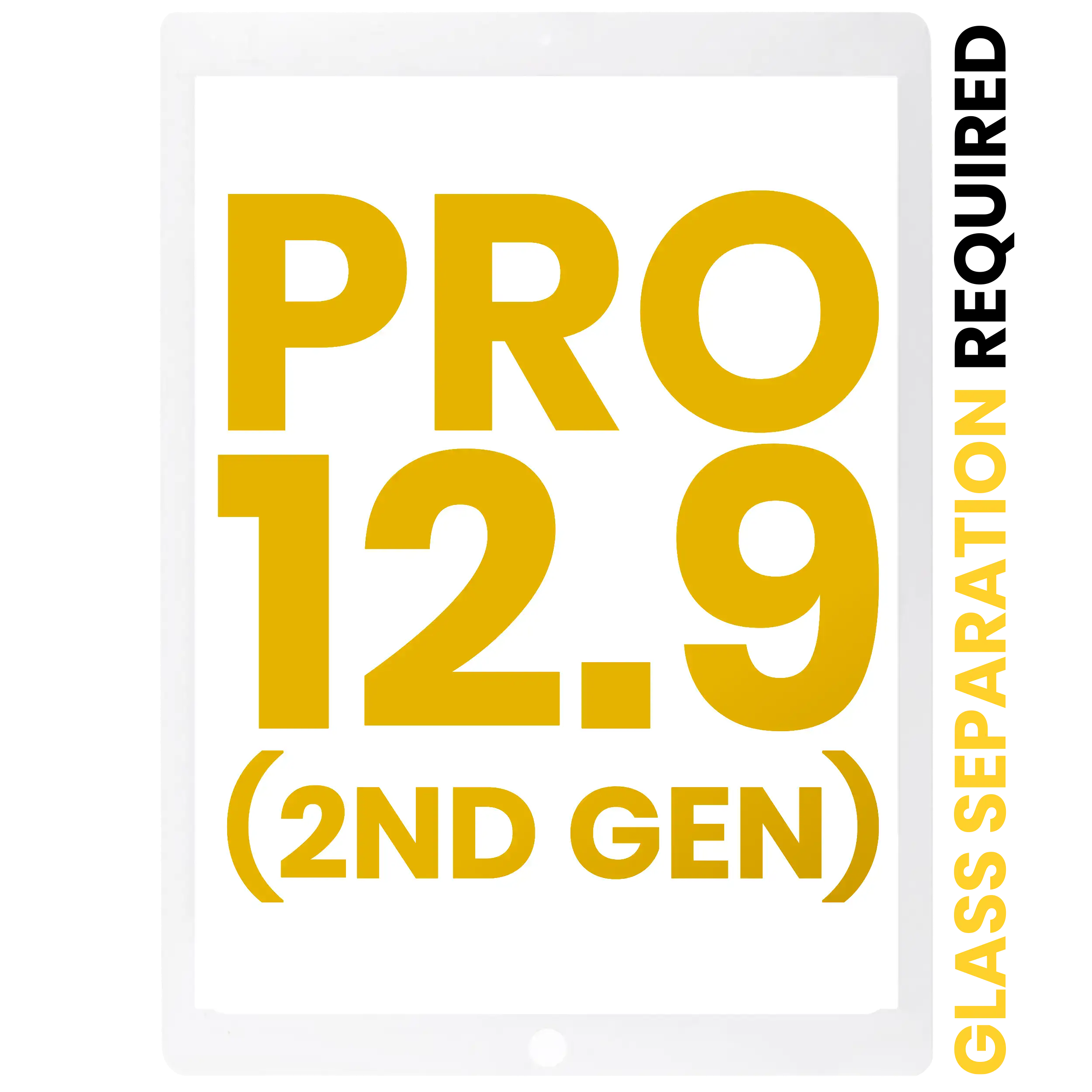 Nur Frontglas für iPad Pro 12.9 2. Gen (2017) (Weiß) (Glastrennung erforderlich)