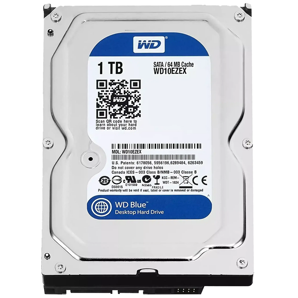 1TB WD Blue 3.5" HDD Internal Hard Drive - 7200 RPM (26mm) Refurbished