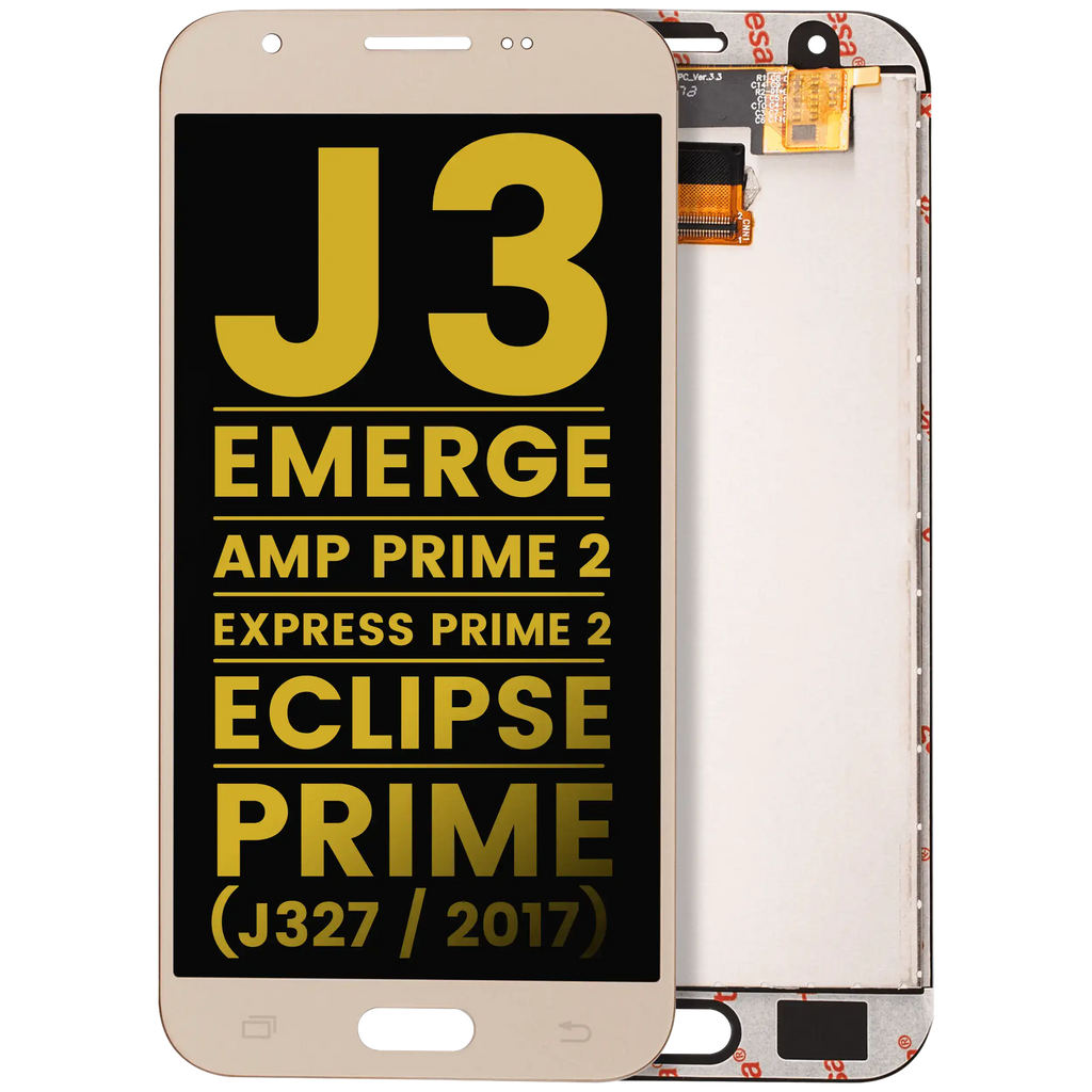 LCD-Display ohne Rahmen für Samsung Galaxy J3 / Emerge / Amp Prime 2 / Express Prime 2 / Eclipse / Prime (J327 / 2017) (Refurbished) (Gold)