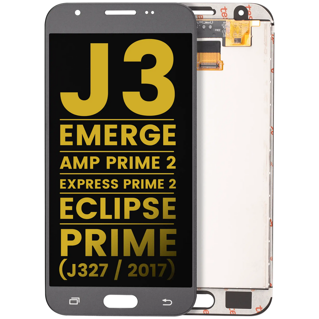 LCD Display without Frame for Samsung Galaxy J3 / Emerge / Amp Prime 2 / Express Prime 2 / Eclipse / Prime (J327 / 2017) – Refurbished – Silver / Gray