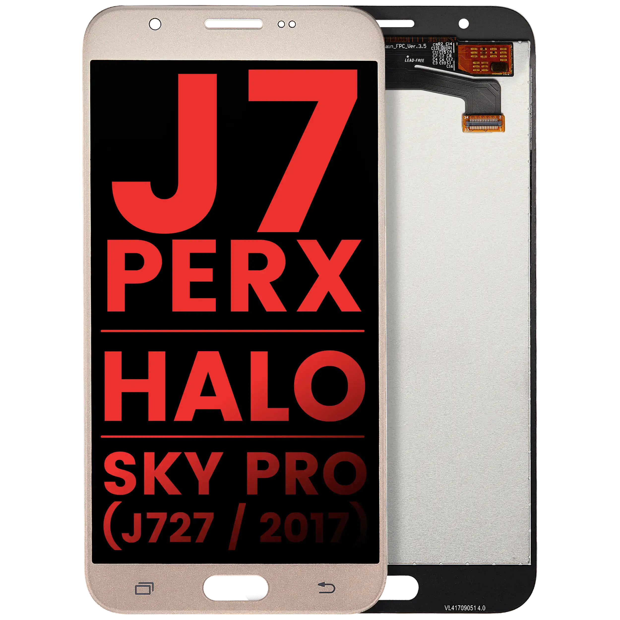 LCD Display No Frame for Samsung Galaxy J7 Perx / Halo / Sky Pro (J727 / 2017) (Aftermarket Plus) (Gold)