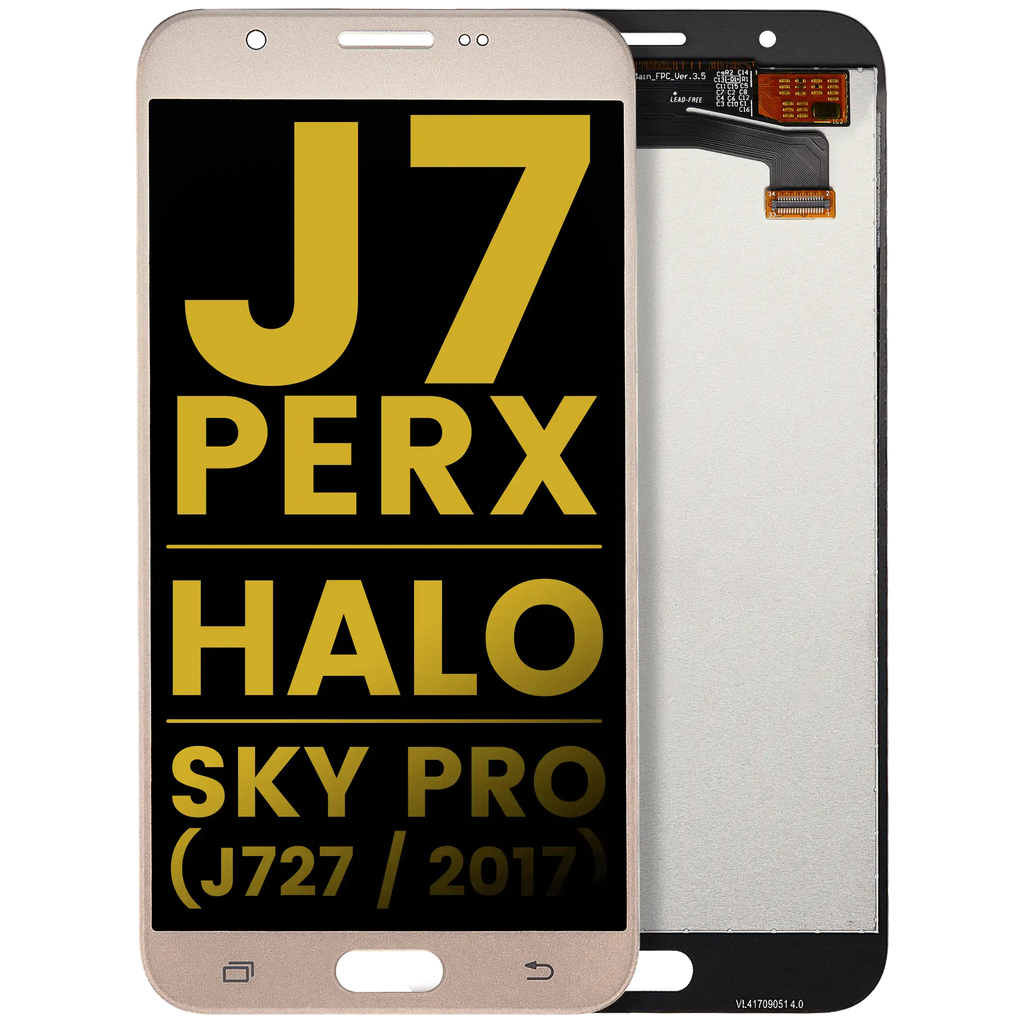 Frameless LCD Display for Samsung Galaxy J7 Perx / Halo / Sky Pro (J727 / 2017) (Refurbished) (Gold)