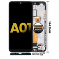 LCD Display with Frame for Samsung Galaxy A01 (Global Model) (Micro USB Frame) (Refurbished) (All Colors)