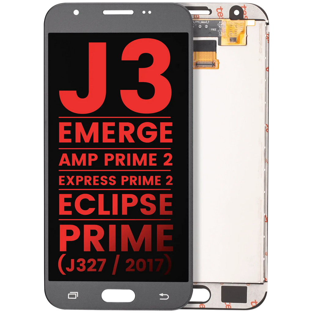 LCD ohne Rahmen für Samsung Galaxy J3 (J327) Silber/Grau Aftermarket Plus