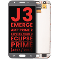 LCD ohne Rahmen für Samsung Galaxy J3 (J327) Silber/Grau Aftermarket Plus