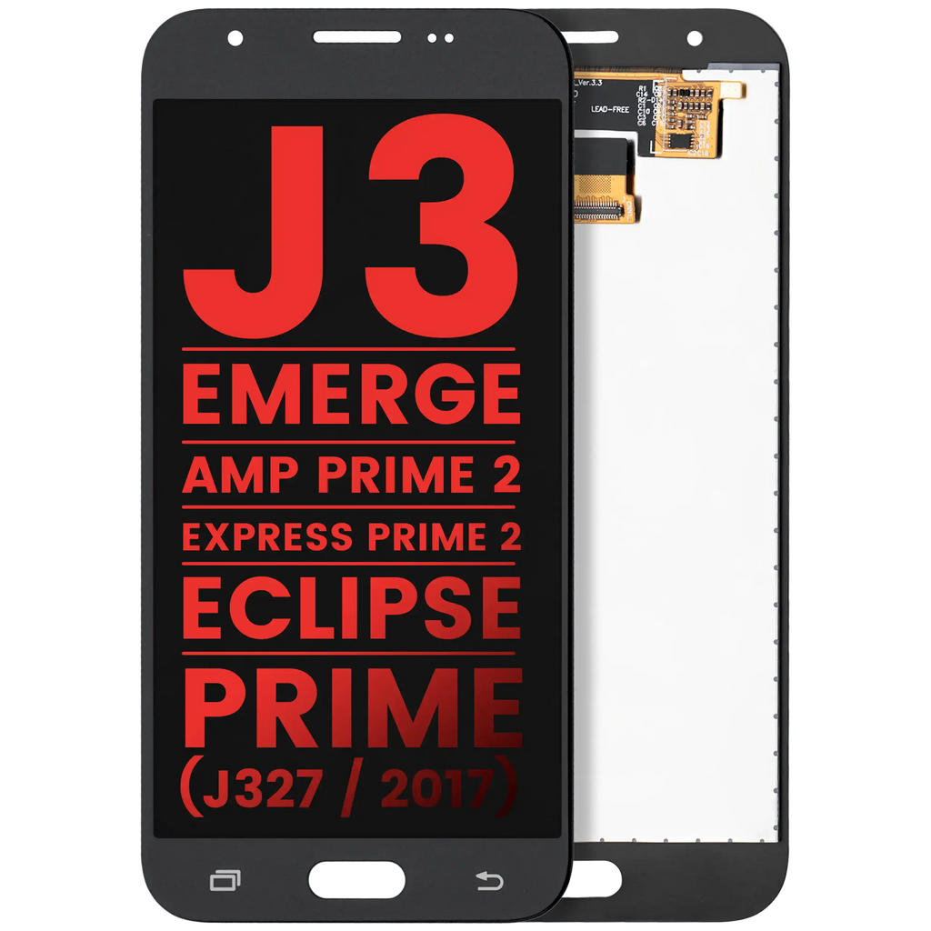 LCD-Display ohne Rahmen Samsung Galaxy J3 2017 Aftermarket Plus Schwarz