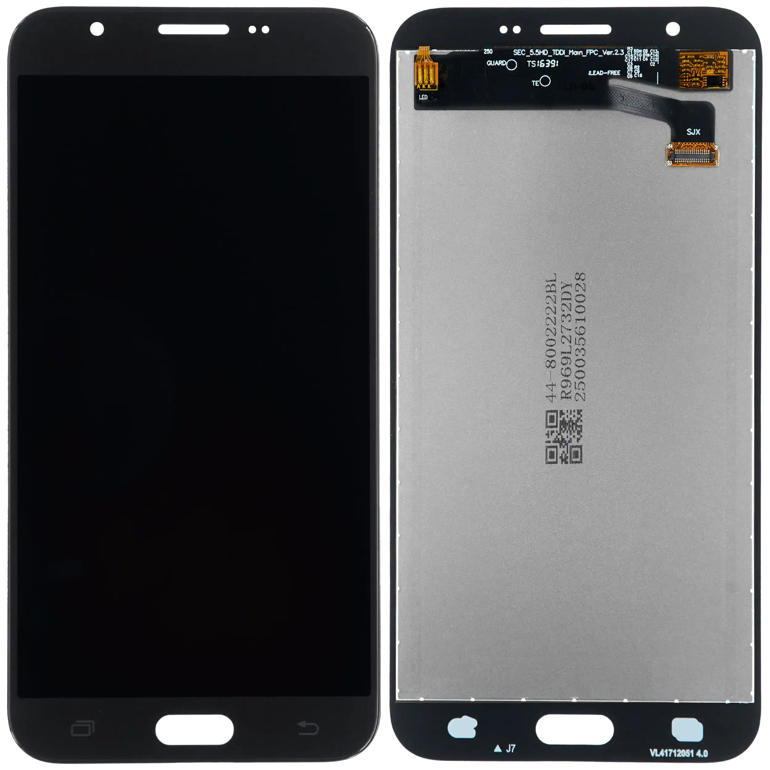 Display ohne Rahmen Samsung Galaxy J7 (J727) Schwarz Aftermarket Plus
