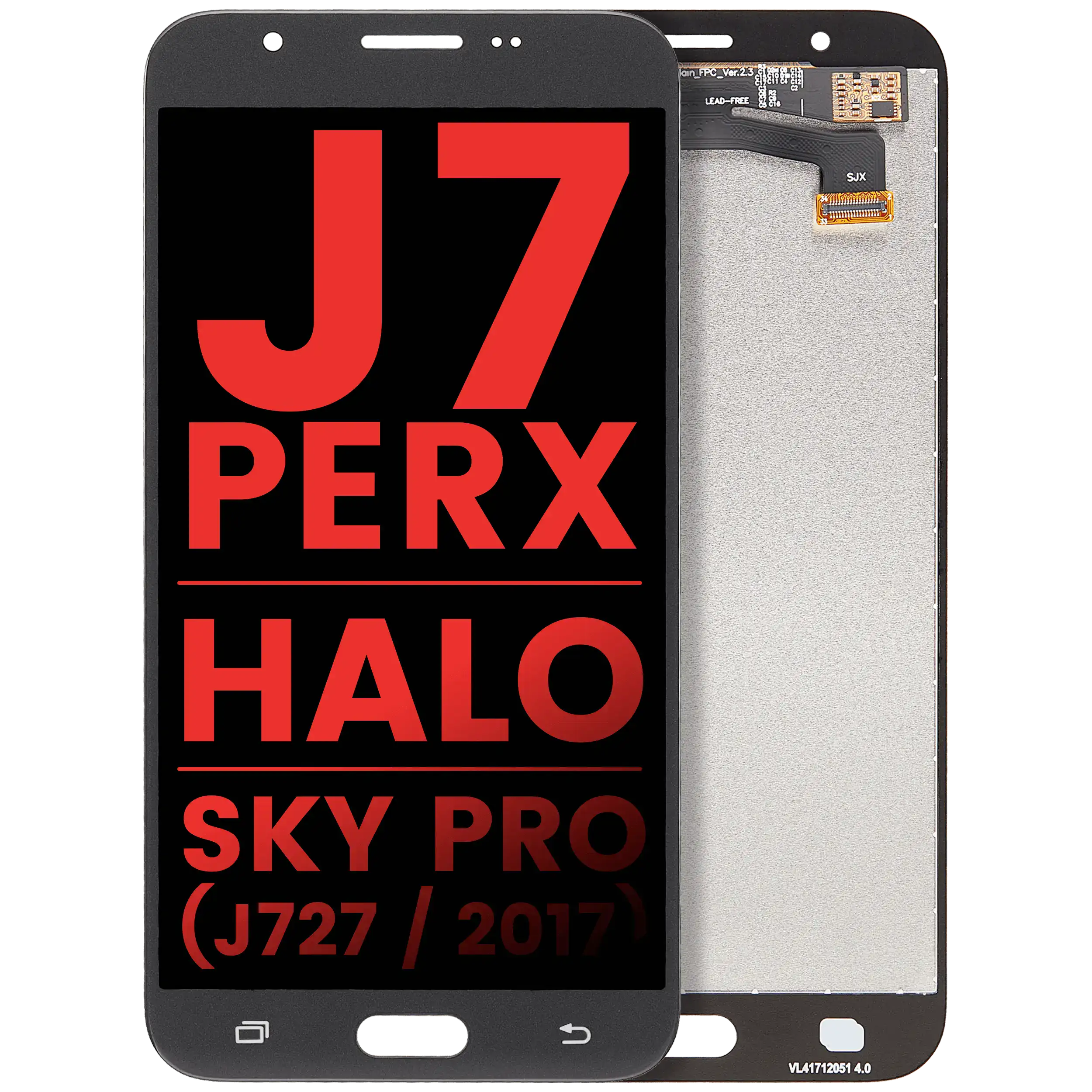LCD ohne Rahmen Samsung Galaxy J7 J727 Silber Grau Aftermarket Plus