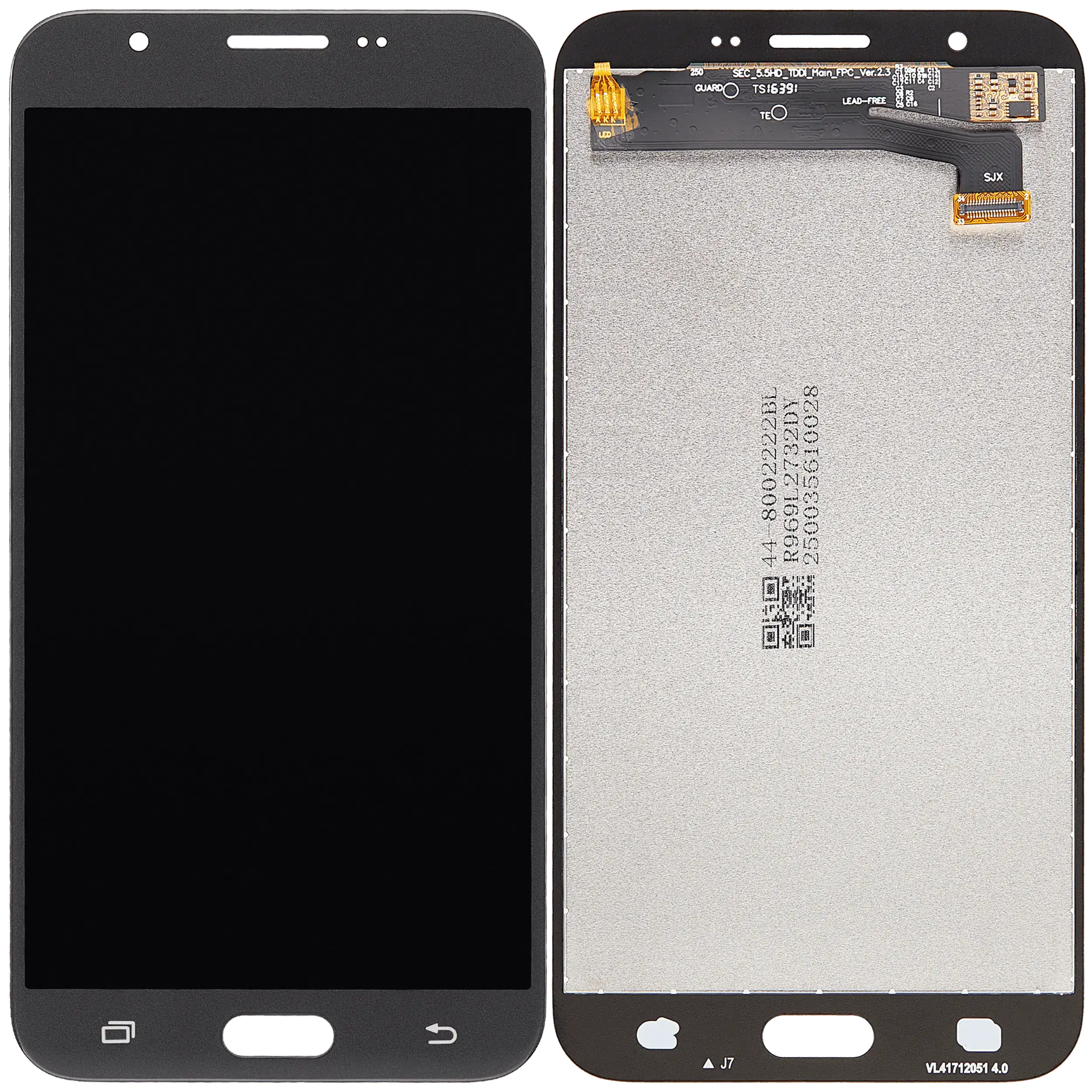 LCD ohne Rahmen Samsung Galaxy J7 J727 Silber Grau Aftermarket Plus