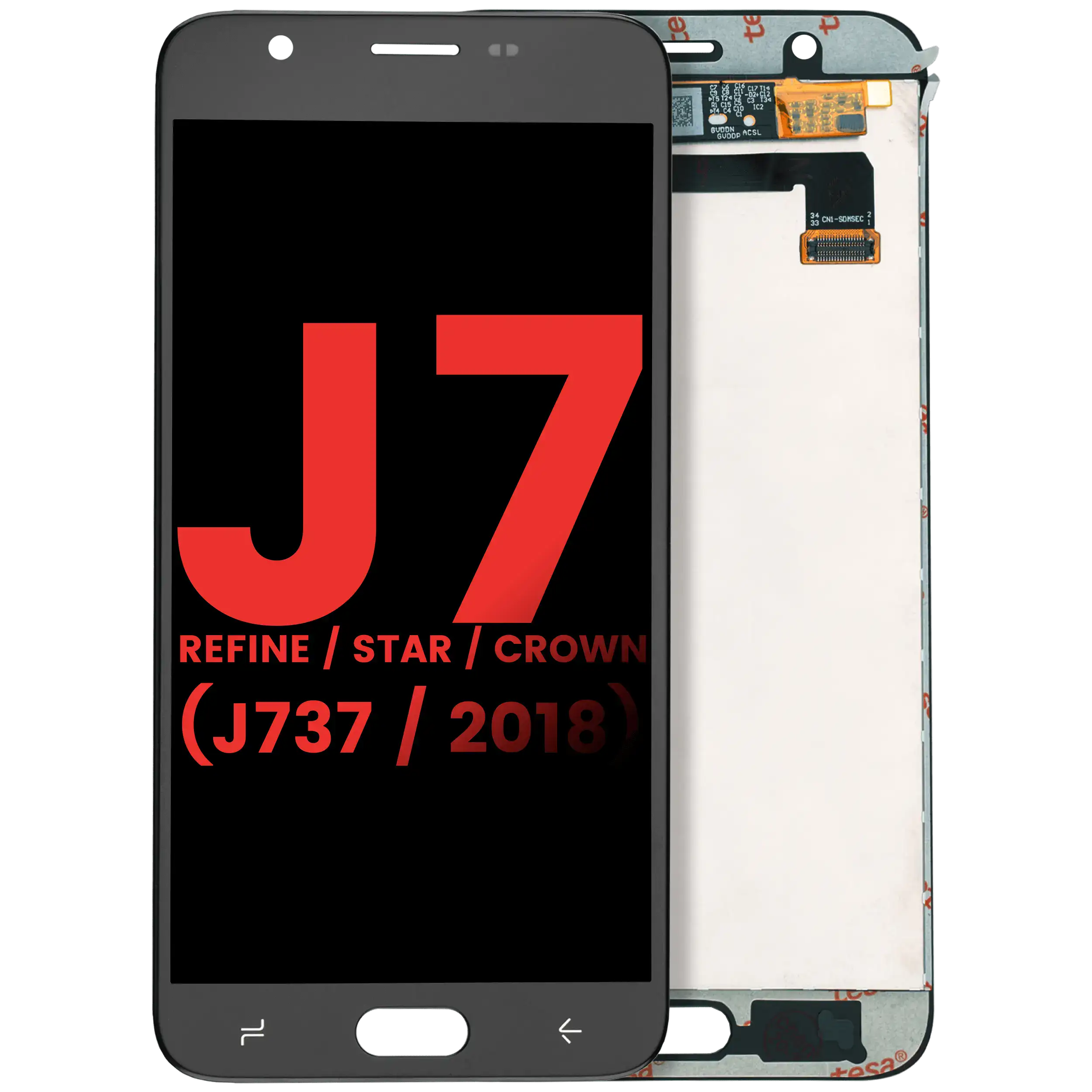 LCD-Display ohne Rahmen Samsung Galaxy J7 Refine Schwarz Aftermarket Plus