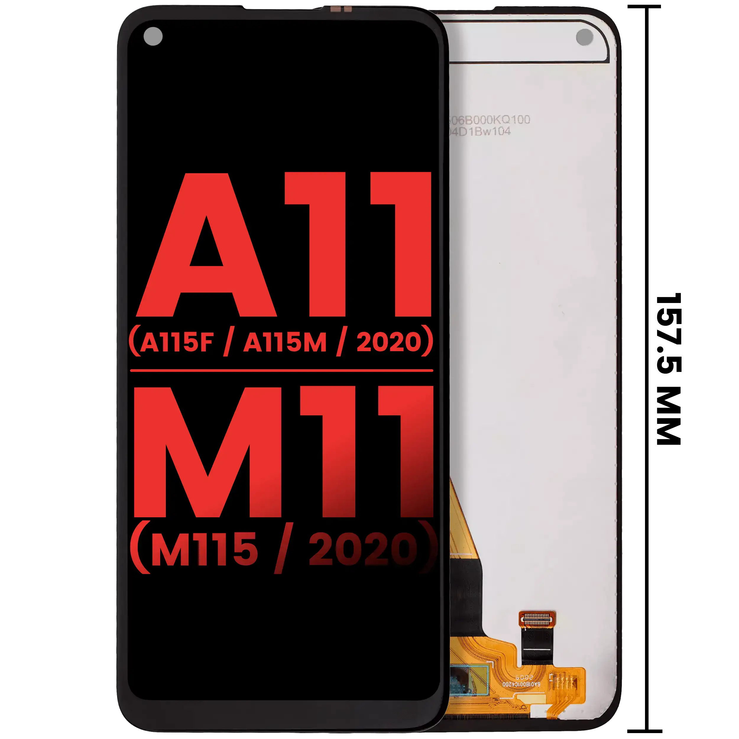 LCD-Display ohne Rahmen für Samsung Galaxy A11 & M11 - Aftermarket Plus