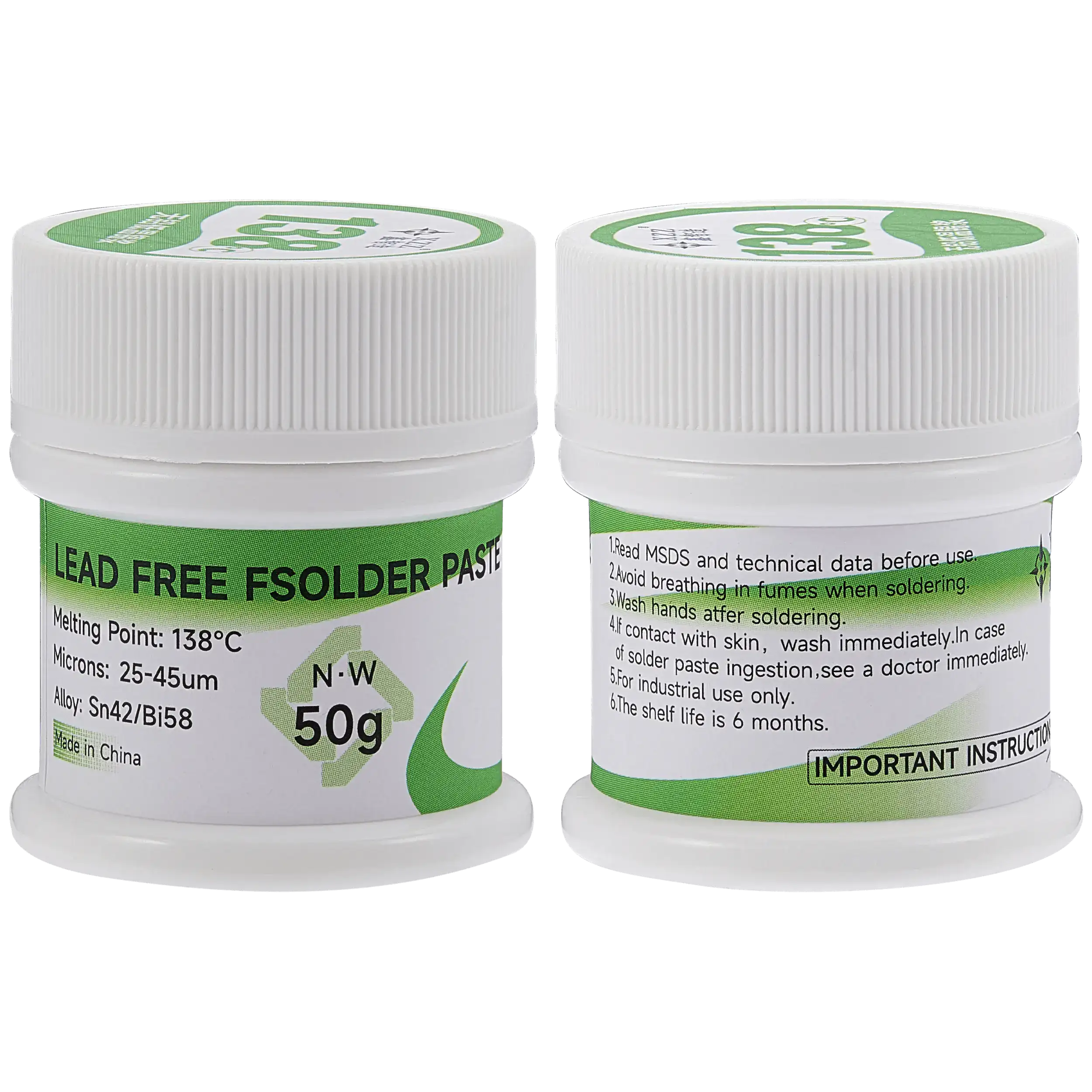 138℃ Bleifreie Niedrigtemperatur-Lötpaste (50g) (XZZ)
