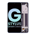 LCD mit Rahmen für Motorola Moto G Stylus 4G 2023 OEM Blau
