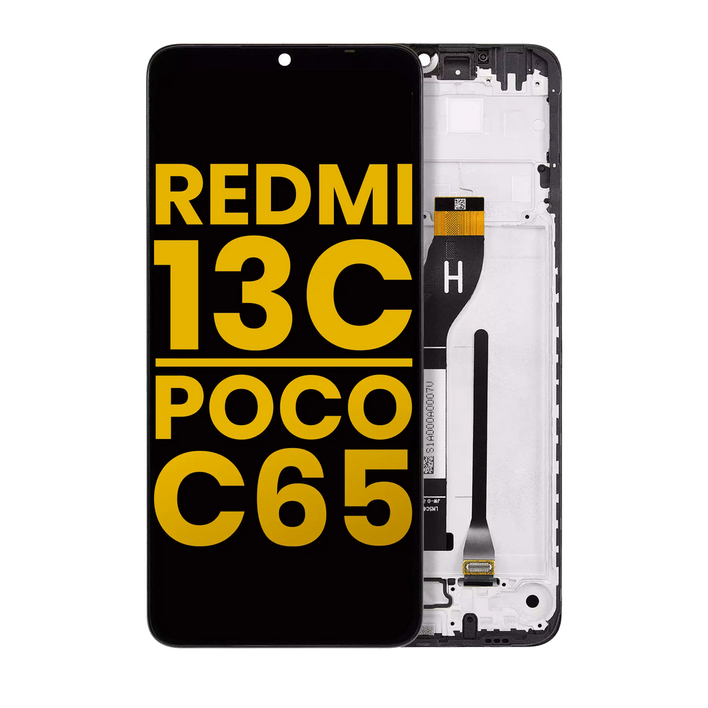 Full LCD Display with Frame for Xiaomi Redmi 13C 4G / Xiaomi Poco C65 (Refurbished) (All Colors)
