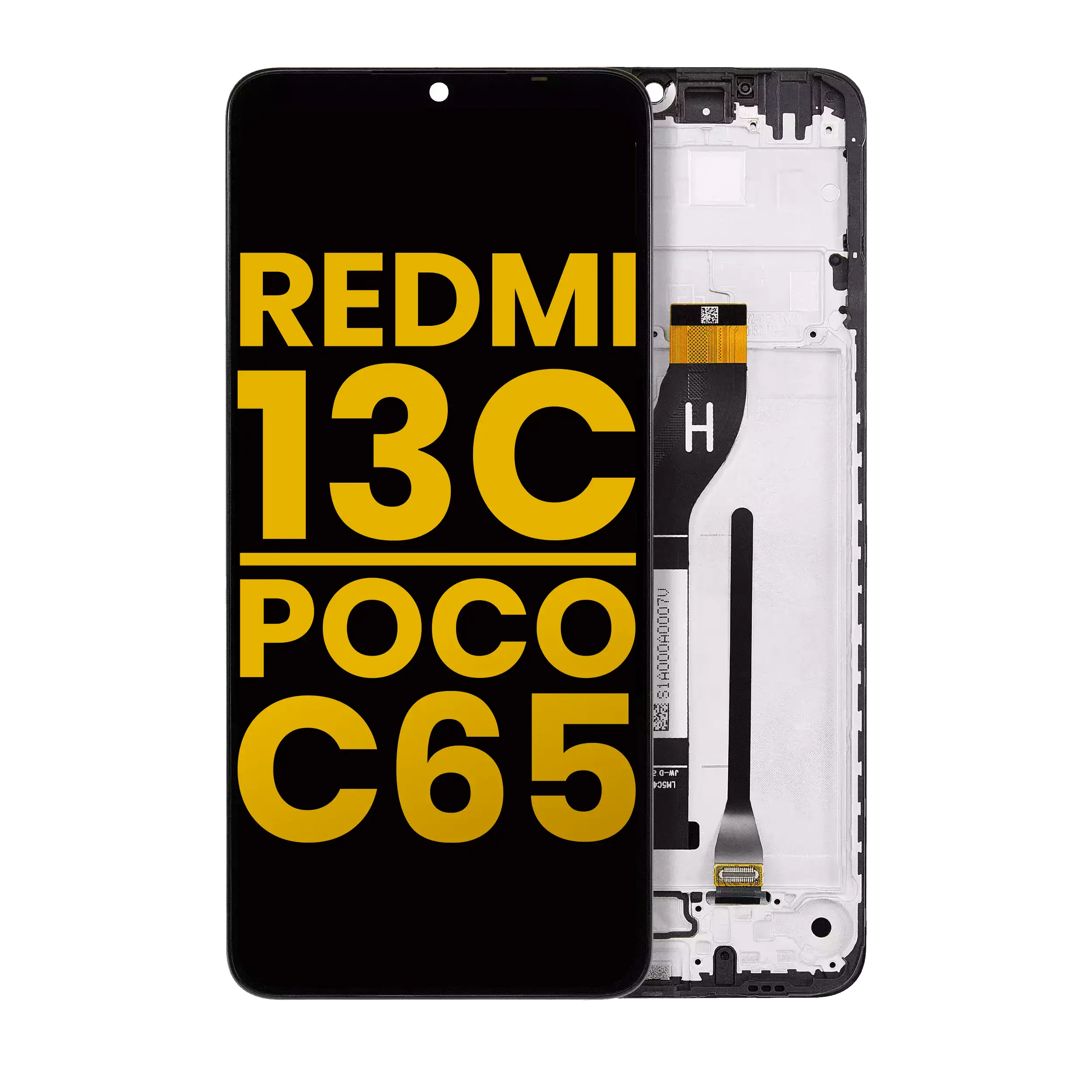 Full LCD Display with Frame for Xiaomi Redmi 13C 4G / Xiaomi Poco C65 (Refurbished) (All Colors)