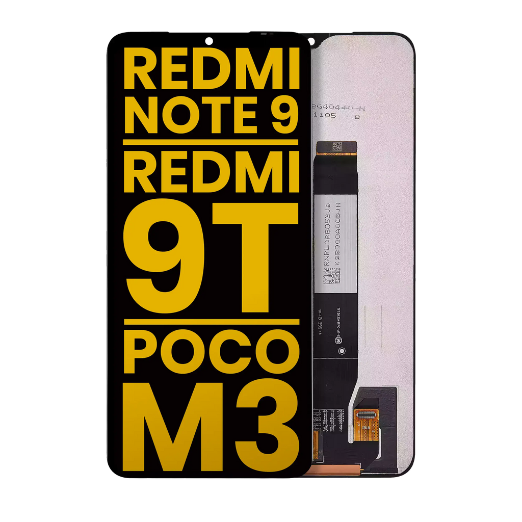 Frameless LCD Display compatible with Xiaomi Redmi Note 9 4G / Redmi 9T / Poco M3 / Redmi 9 Power (Refurbished) (All Colors)