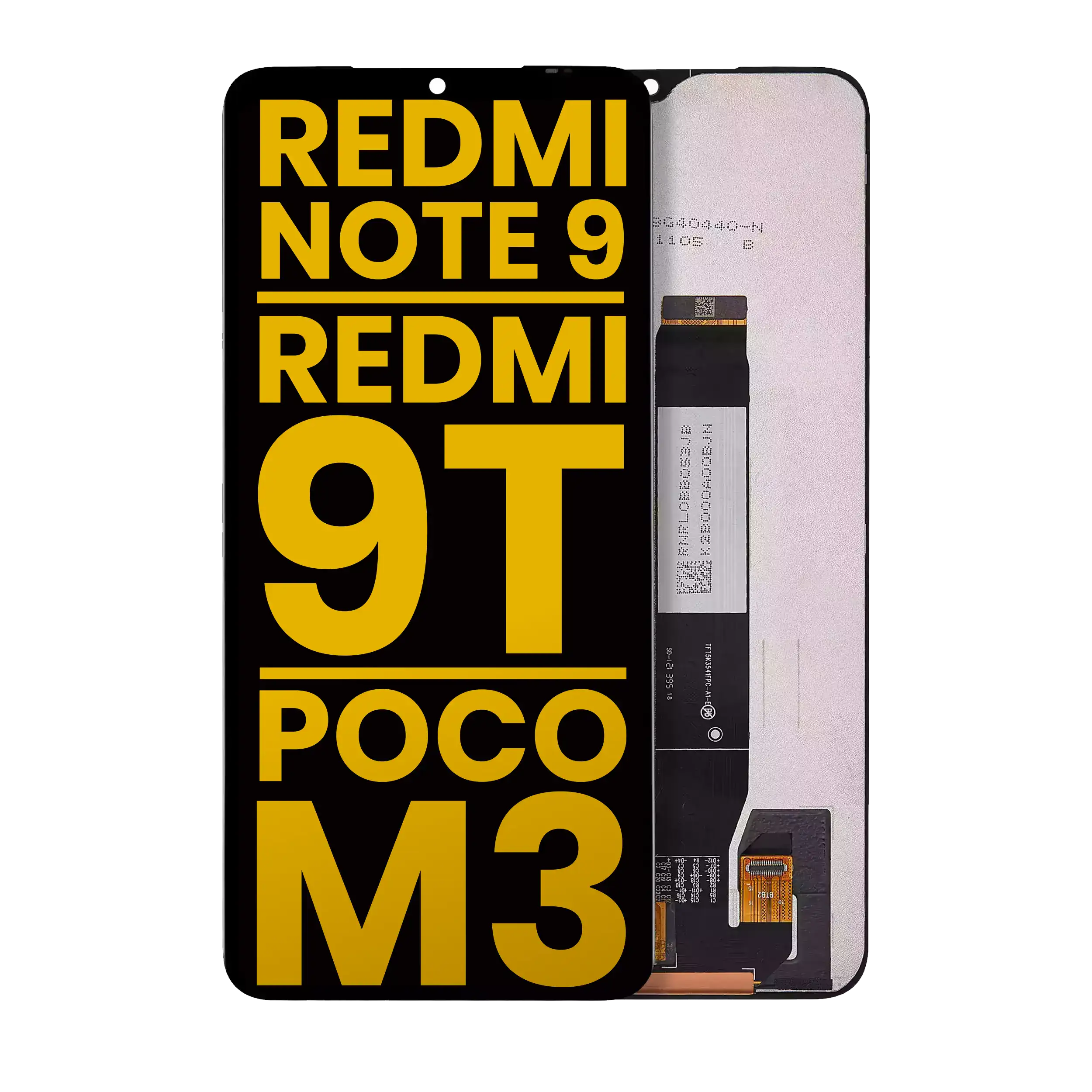 Frameless LCD Display compatible with Xiaomi Redmi Note 9 4G / Redmi 9T / Poco M3 / Redmi 9 Power (Refurbished) (All Colors)