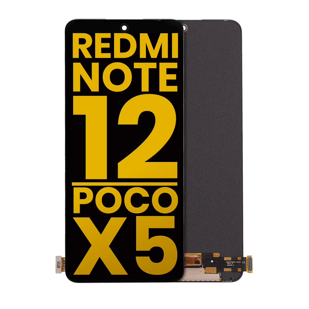 OLED display without frame for Xiaomi Redmi Note 12 4G / Redmi Note 12 5G / Poco X5 (Refurbished) (All colors)