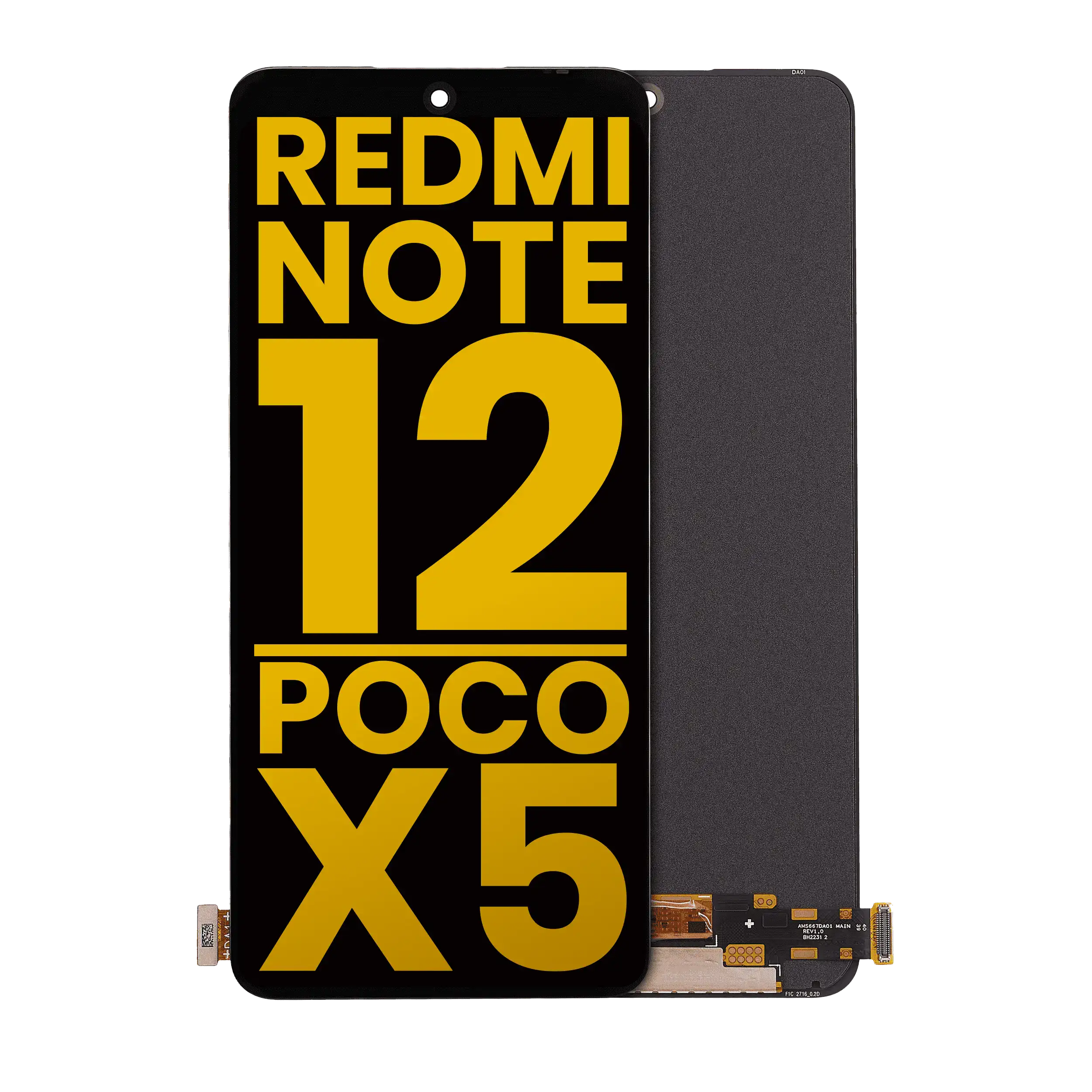 OLED display without frame for Xiaomi Redmi Note 12 4G / Redmi Note 12 5G / Poco X5 (Refurbished) (All colors)
